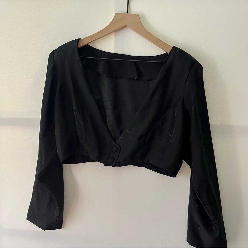 Vintage Elegant Black Women's Top